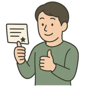 講評が届くイラスト