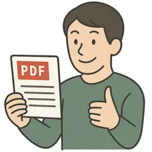 新しいPDFと添削のイラスト